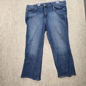 Calvin Klein Womens Plus Size Blue Jeans Size 22W Cotton Stretch Bootcut